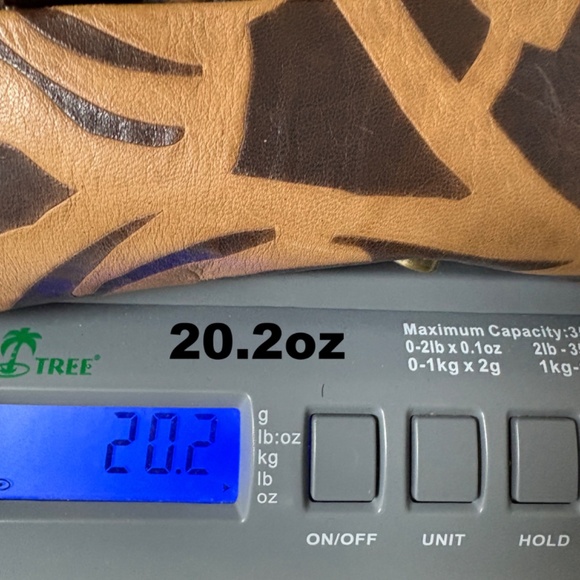 bag tote shoulder large MONTINI leather brown tan sack travel 18x14x12 unlined - Picture 16 of 16